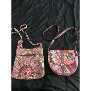 Vera Bradley Floral Fabric crossbody Purses lot of 2